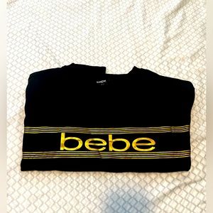 BEBE sport logo print sweater shirt